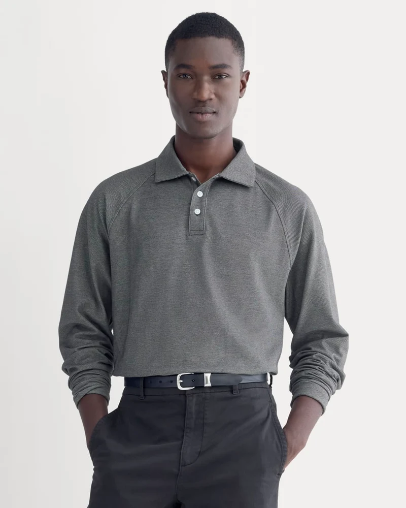 Startup Raglan Polo | Black Chambray