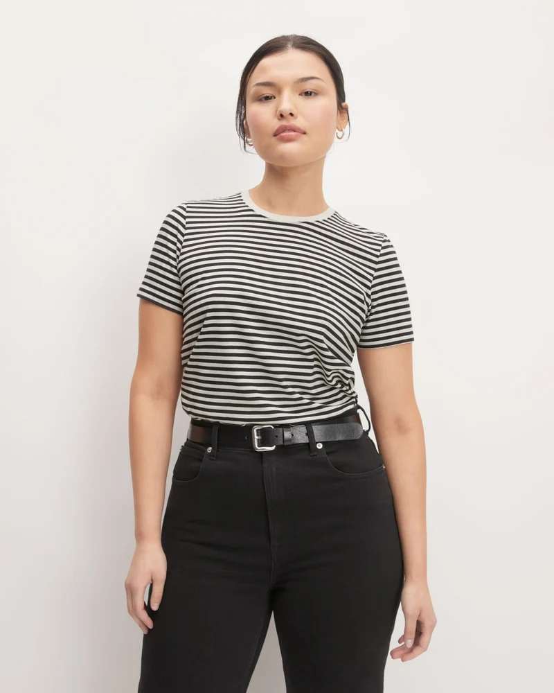 The Organic Cotton Crew Tee | Black / Bone