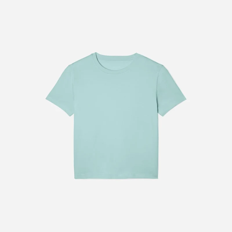 The Box-Cut Tee in Essential Cotton | Ice Blue | No Pocket