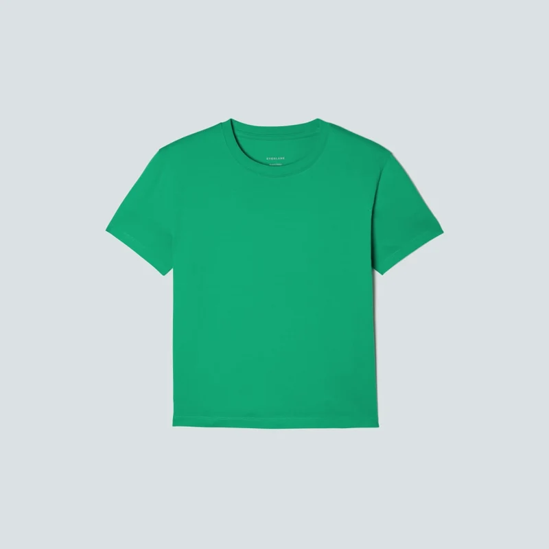 The Box-Cut Tee in Essential Cotton | Bright Jade | No Pocket