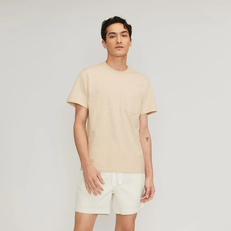 The Premium-Weight Pocket Tee | Uniform | Heathered Cashew
