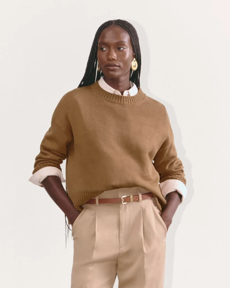 The Boxy Sweater in Everyday Cotton | Toasted Coconut