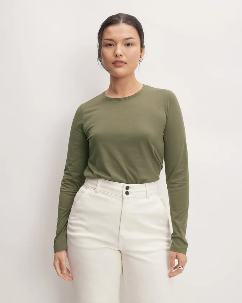The Organic Cotton Long-Sleeve Crew | Kalamata