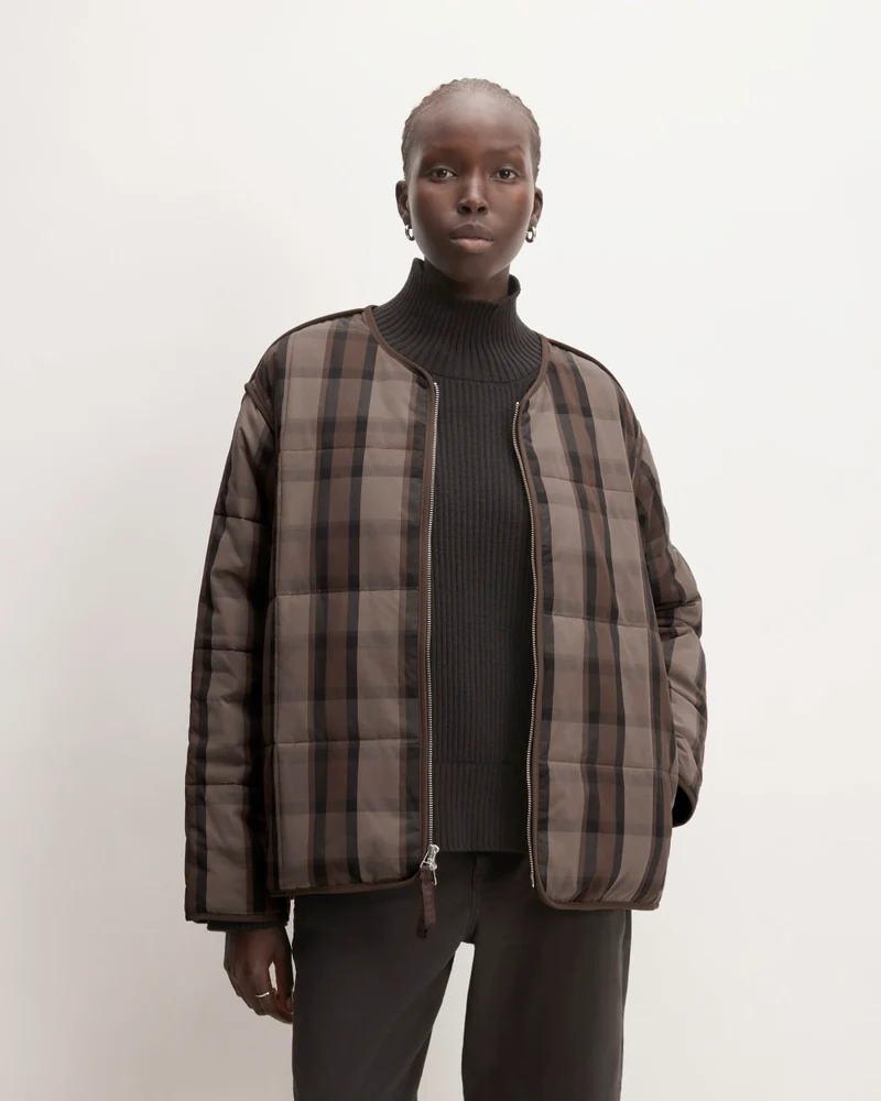 The Quilted Cotton Liner | Abalone / Black / Earth Brown