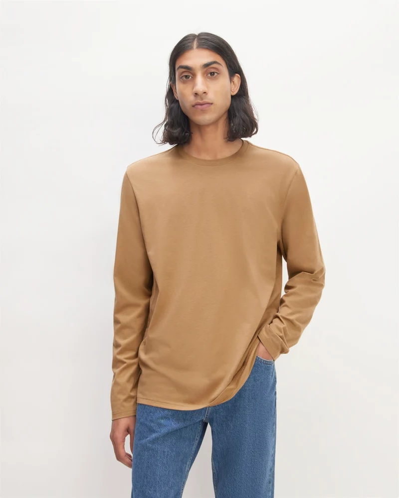 The Essential Organic Long-Sleeve Tee | Toasted Coconut