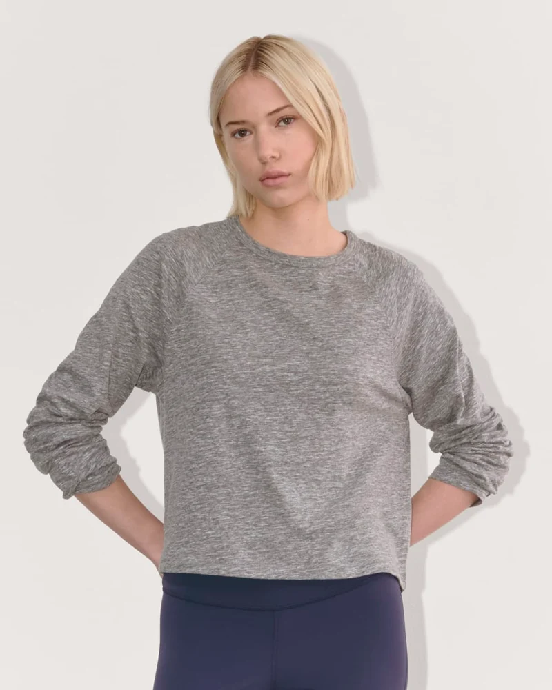 The Perform Crew Tee | Heathered Grey