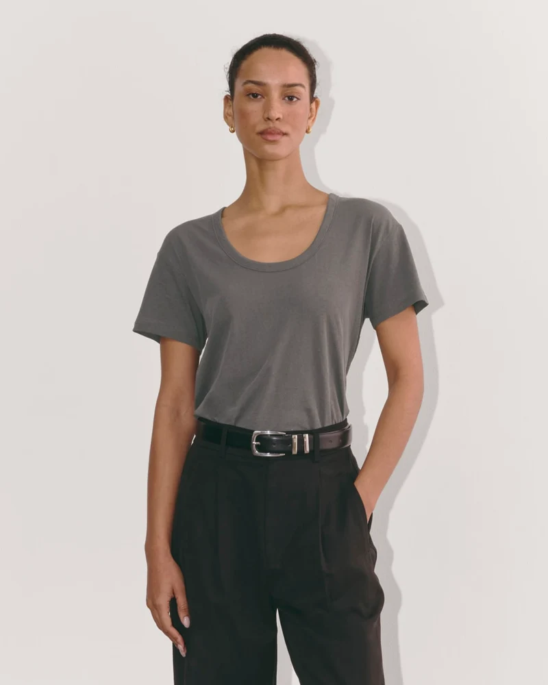 The Air Scoop-Neck Tee | Graphite