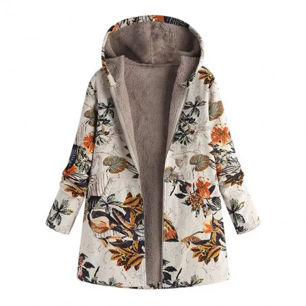 Hooded zakken Vintage oversized jassen Plus grootte vrouwen jas