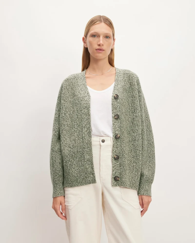 The Felted Merino Cardigan | Seafoam Green / Kambaba Twist