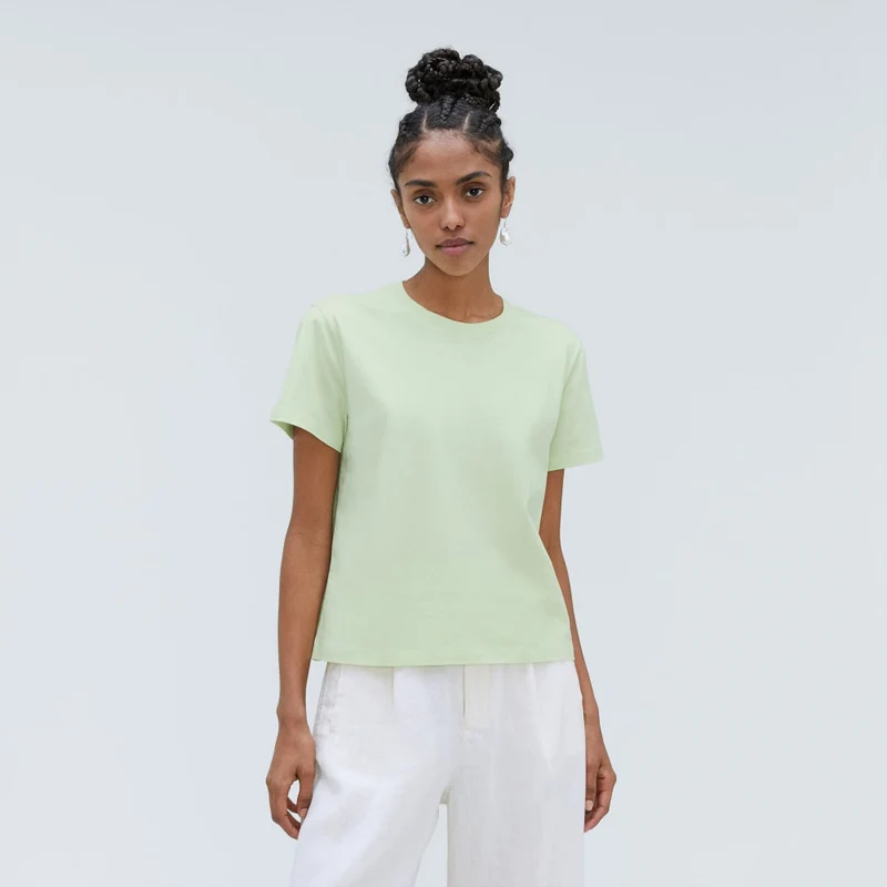 The Box-Cut Tee in Essential Cotton | Seafoam Green | No Pocket