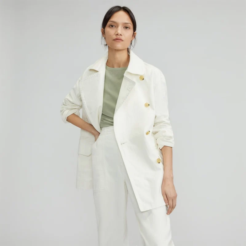 The Organic Cotton Herringbone Jacket | Bone
