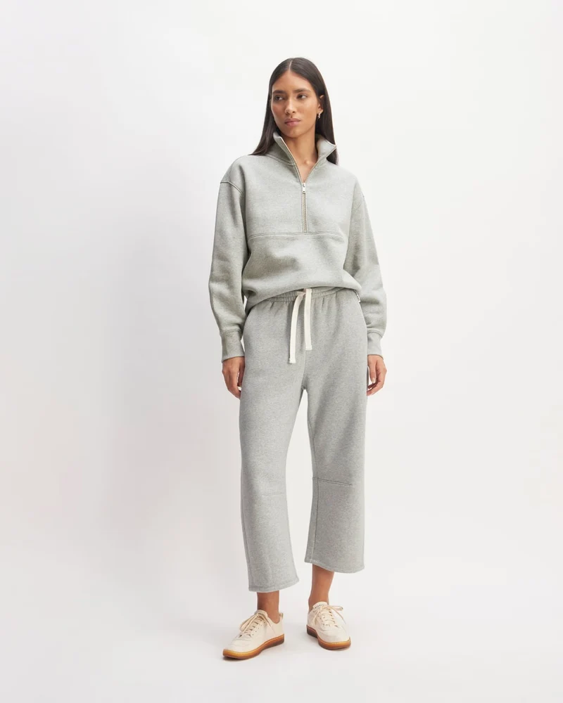 The ReTrack Half-Zip Sweatshirt | Heather Grey