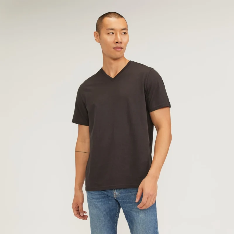 The Essential Organic V-Neck Tee | Vintage Black