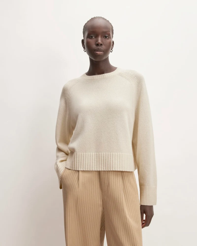 The Boxy Crew in Cashmere | Bone