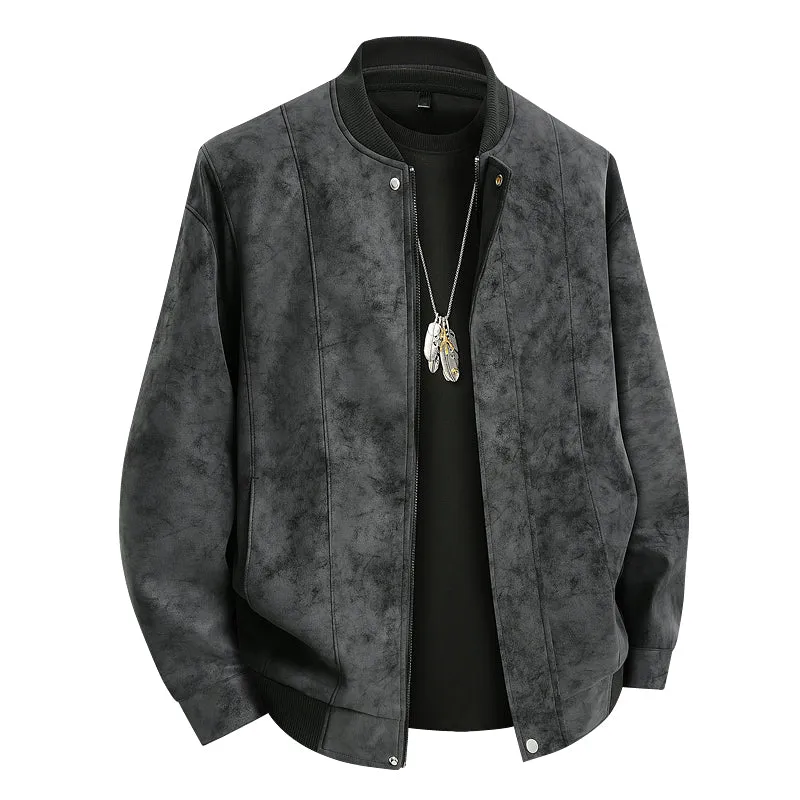 Heren Suède Jassen Moto Herfst Waterdichte Soft Shell Jassen