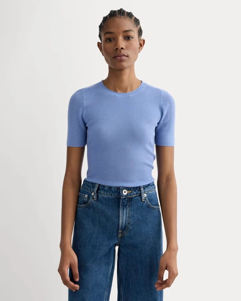The Sweater Tee in Ultrasoft Merino | Bluebell