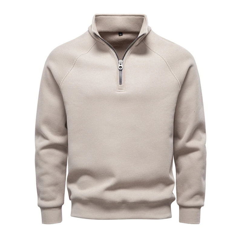 Heren Winter Thermische Trui Katoenen Rits Top
