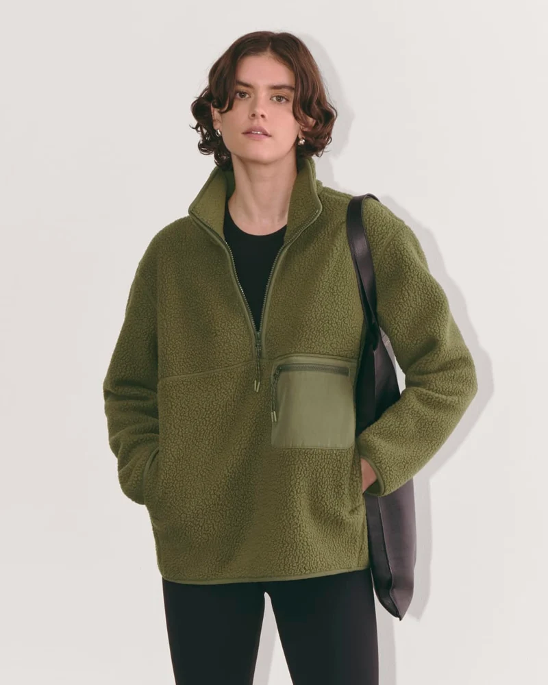 The ReNew Fleece Oversized Half-Zip | Kalamata