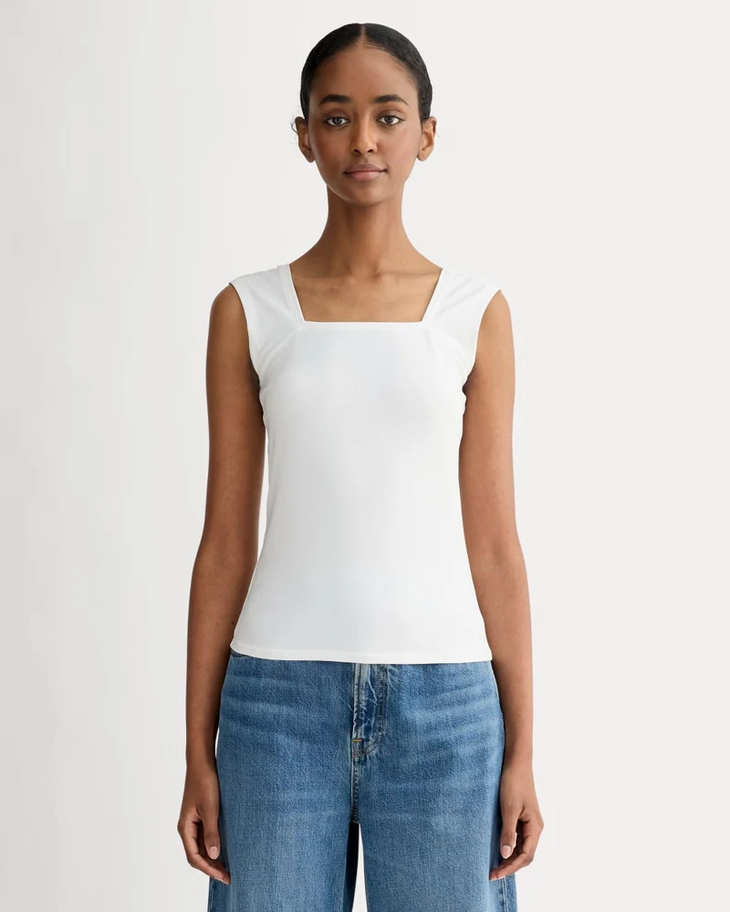 The Form Square-Neck Tank | White