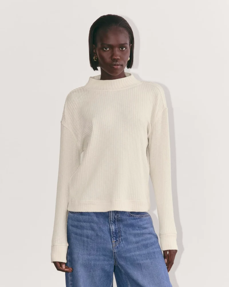 The Cozy Rib Funnel-Neck | Bone