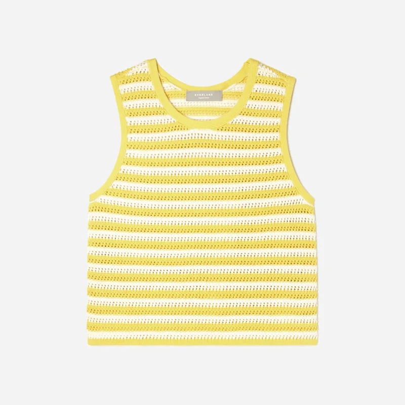 The Crochet Knit Cami | Canvas / Lemon