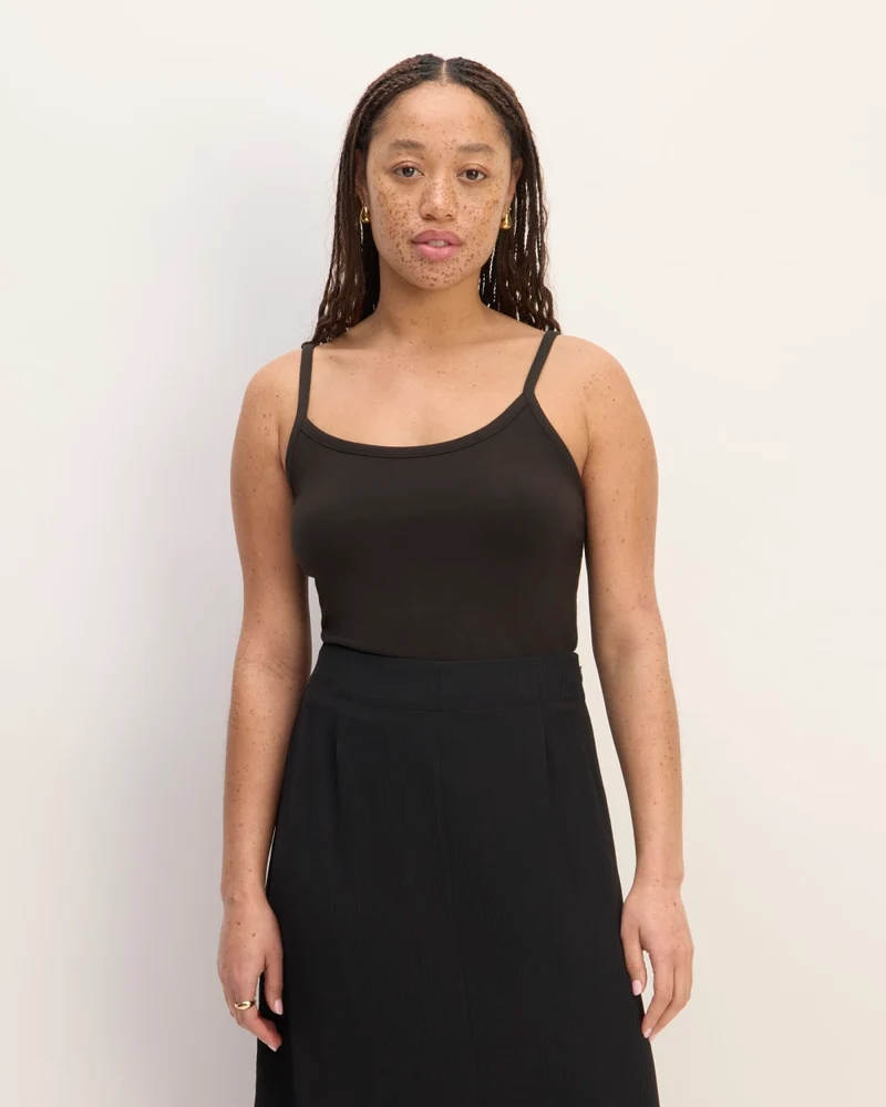 The Supima® Form Spaghetti Strap Cami | Black