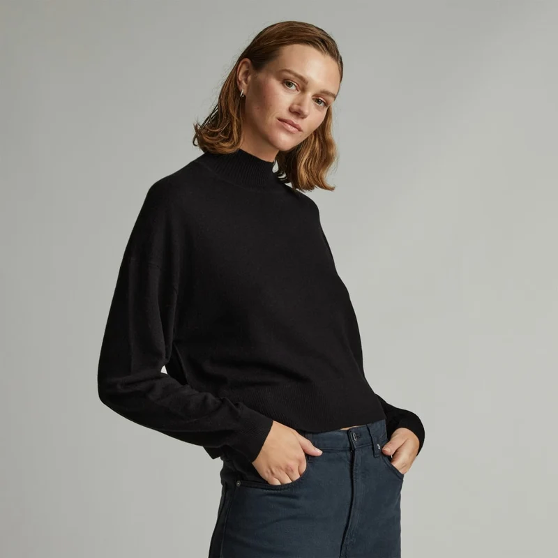 The Luxe Merino Turtleneck | Black