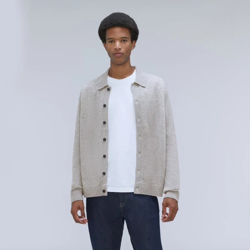 The Merino-Blend Sweater Polo | Heathered Grey