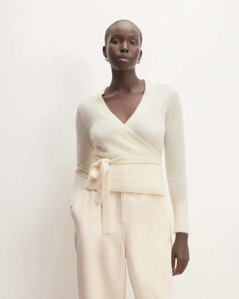 The Alpaca Wrap Sweater | Snow
