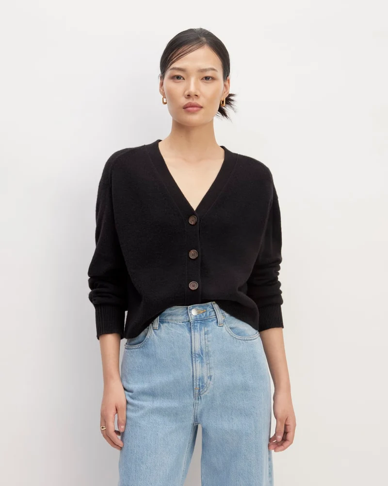 The Cashmere Cardigan | Black