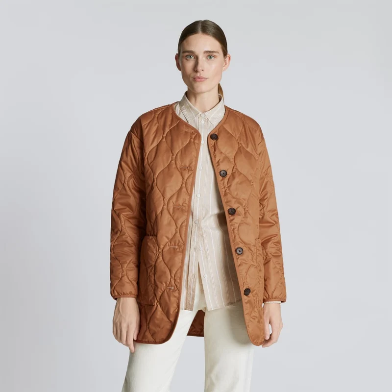 The Quilted Liner | Tawny Brown