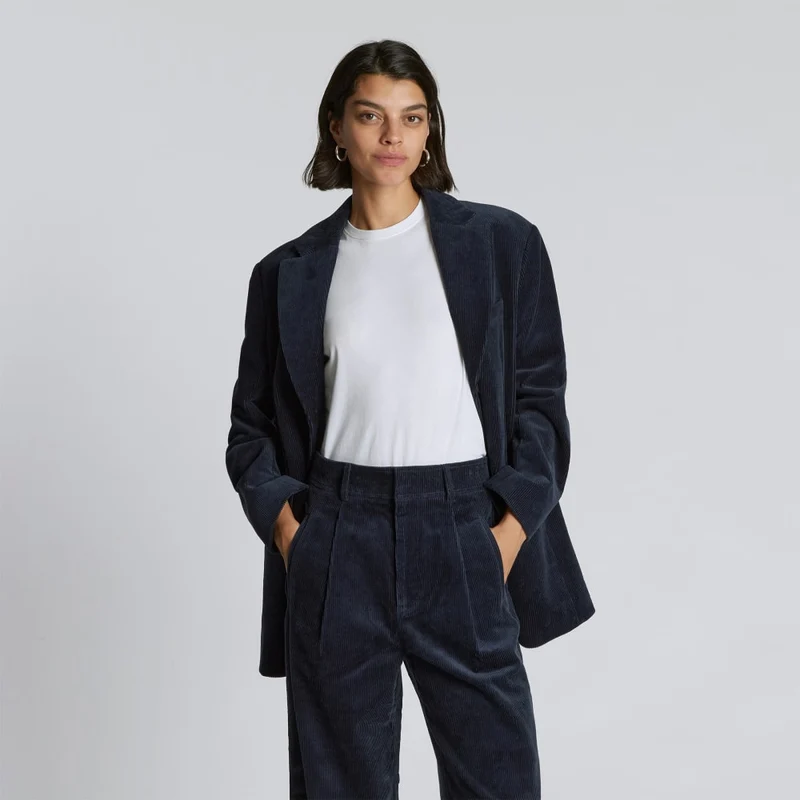 The Corduroy ’80s Blazer | Deep Navy