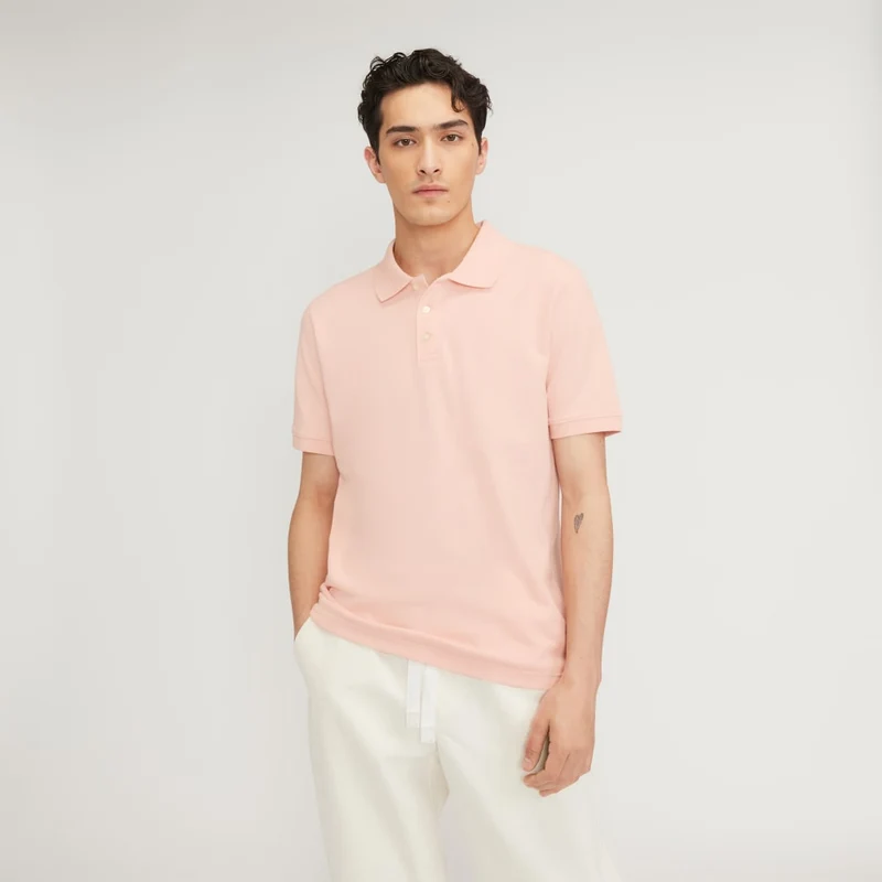 The Pique Polo | Petal Pink