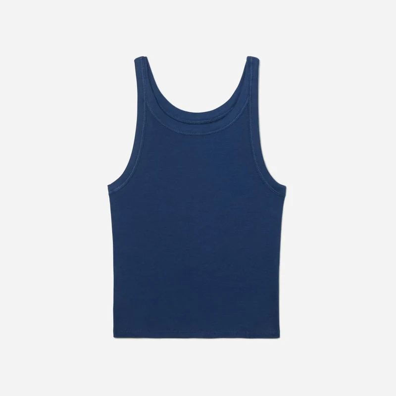 The Pima Micro-Rib Short Tank | Dark Royal