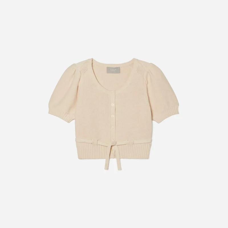 The Puff Sleeve Sweater Top | Parchment