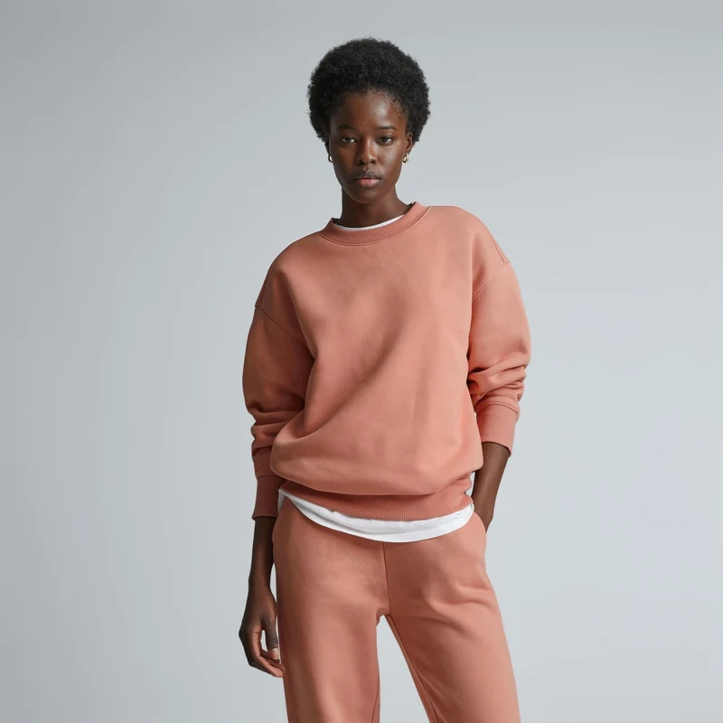 The ReTrack Oversized Crew | Light Rose