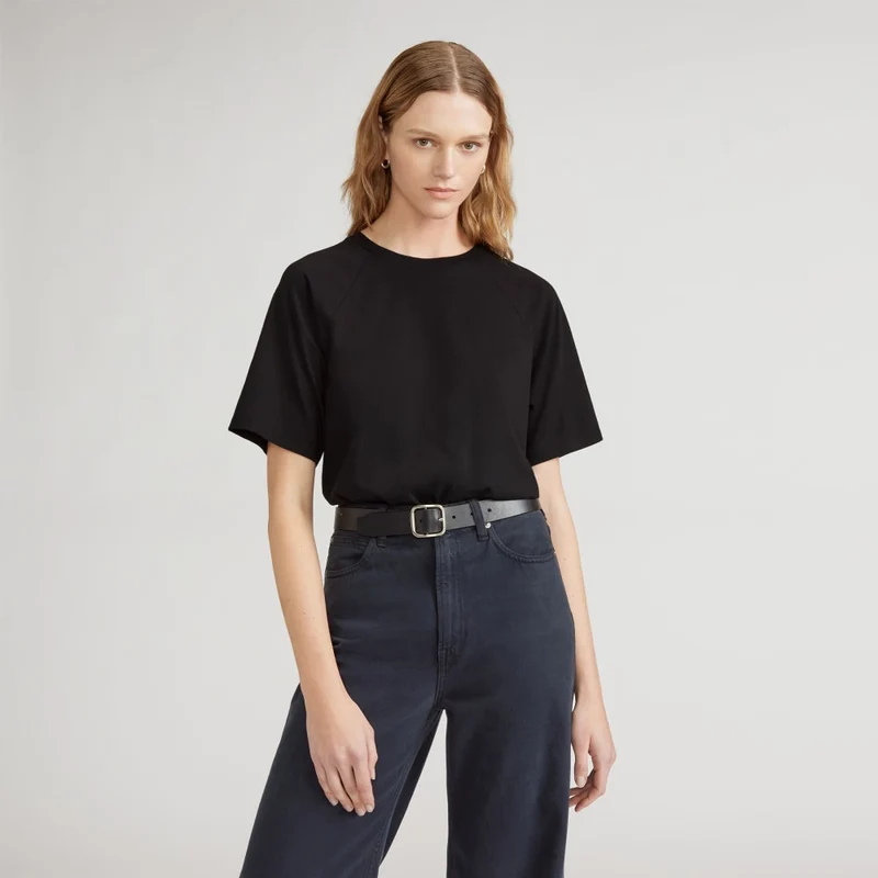 The Organic Cotton Raglan Tee | Black