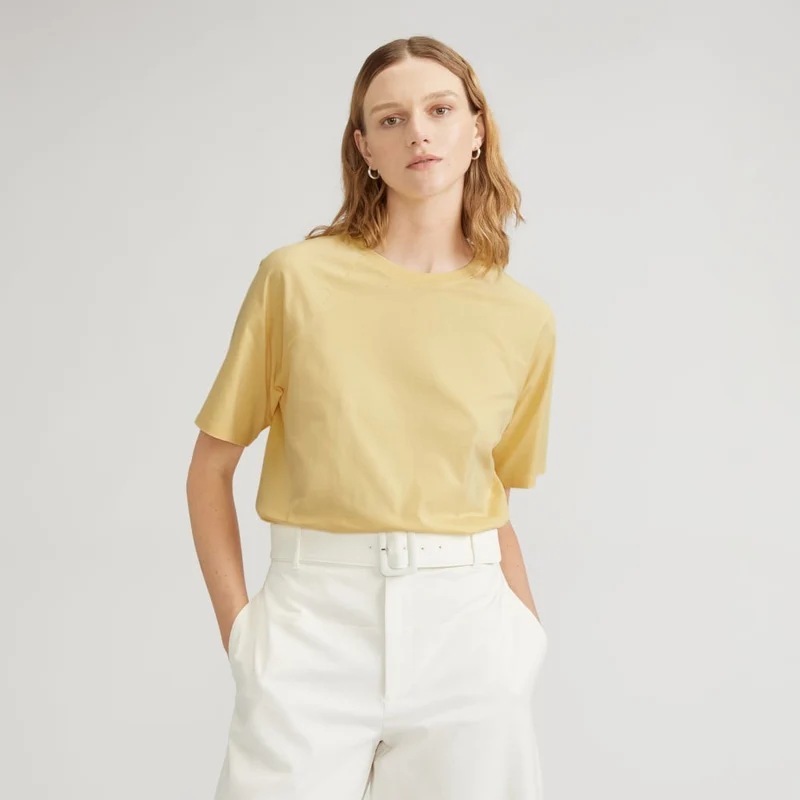 The Organic Cotton Raglan Tee | Pale Yellow