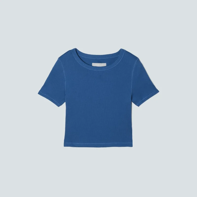 The ’90s Rib Tee | Deep Blue