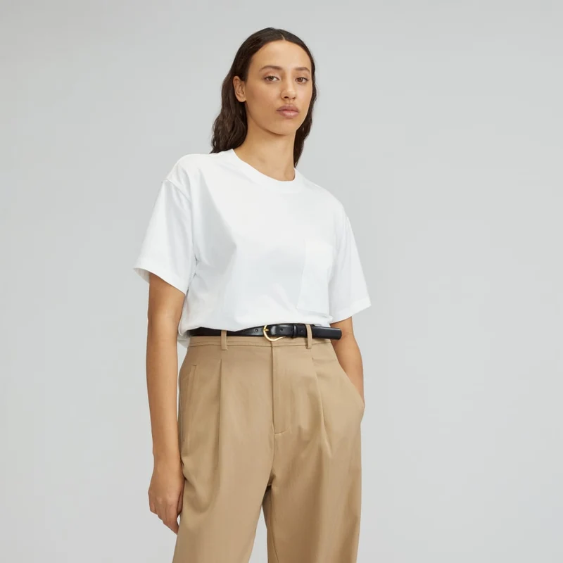 The Organic Cotton Relaxed Pocket Tee | White