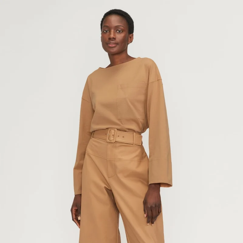 The Premium Weight Oversized Pocket Tee | Caramel