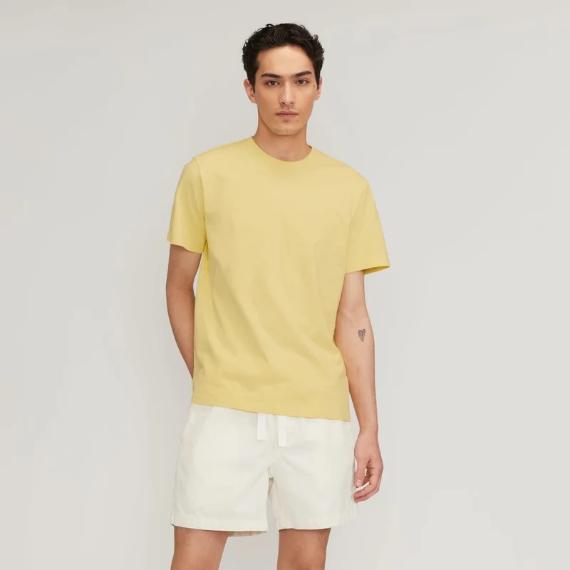 The Premium-Weight Relaxed Crew | Uniform | Pale Yellow