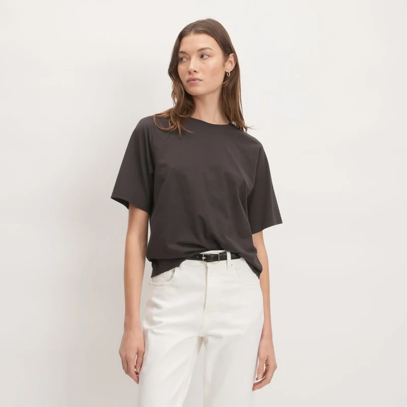 The Organic Cotton Raglan Tee | Vintage Black