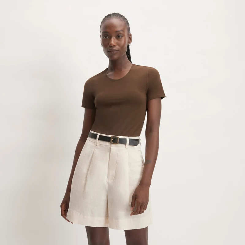 The Supima® Form Crew Neck Tee | Cocoa