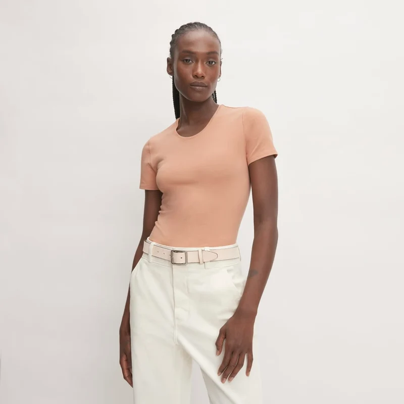 The Supima® Form Crew Neck Tee | Blush Pink