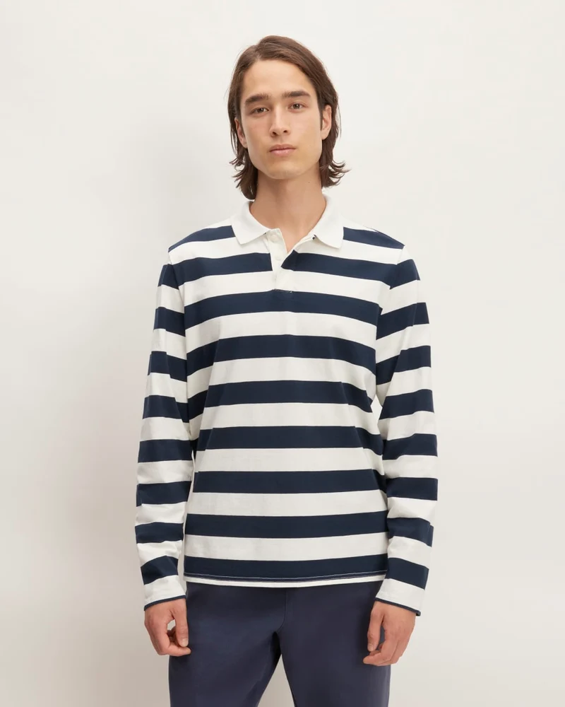 The Premium-Weight Rugby Shirt | Navy / Bone