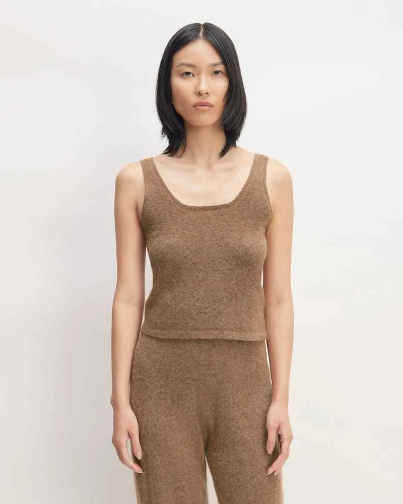 The Cozy-Stretch Tank | Heathered Toasted Coconut