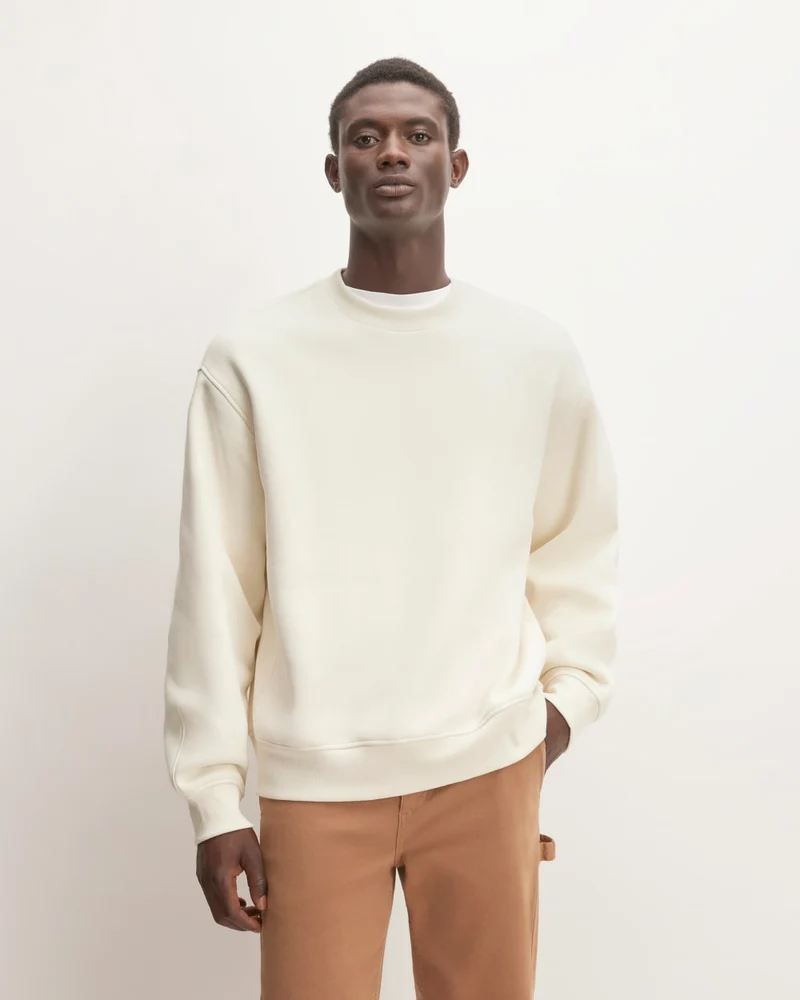 The ReTrack Crewneck Sweatshirt | Bone
