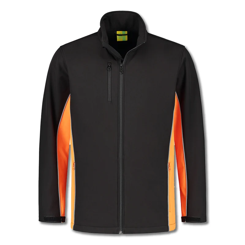 Softshell jack 'WorkWear' (zwart-oranje)