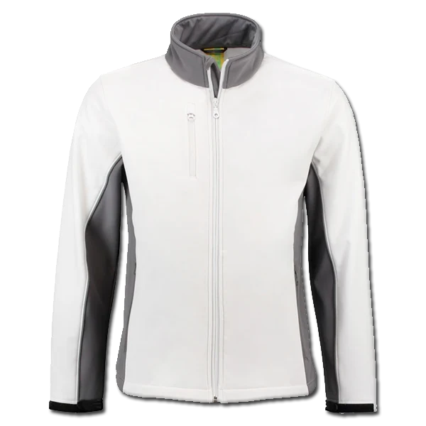 Softshell jack 'WorkWear' (wit-grijs)